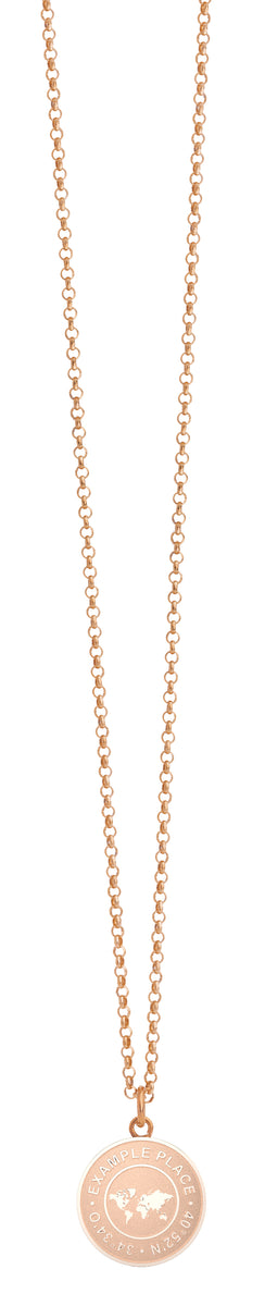 Custom Made Coin Necklace Rose Gold SMALL