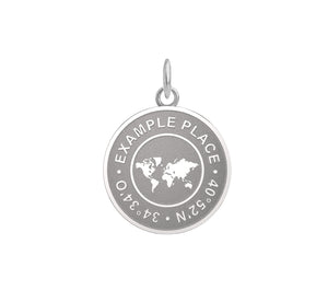 Custom Made Coin Pendant White Gold SMALL